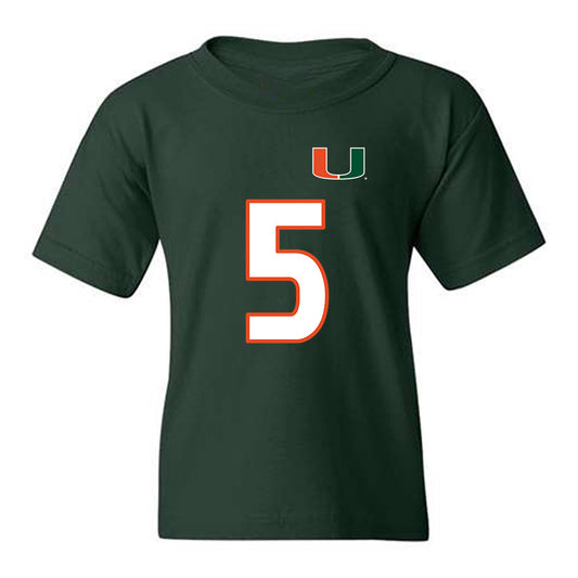 Miami - NCAA Women's Soccer : Amanda Peck - Replica Shersey Youth T-Shirt-0