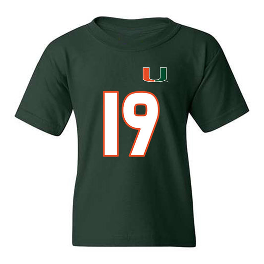 Miami - NCAA Women's Soccer : Maddie Landers - Replica Shersey Youth T-Shirt-0