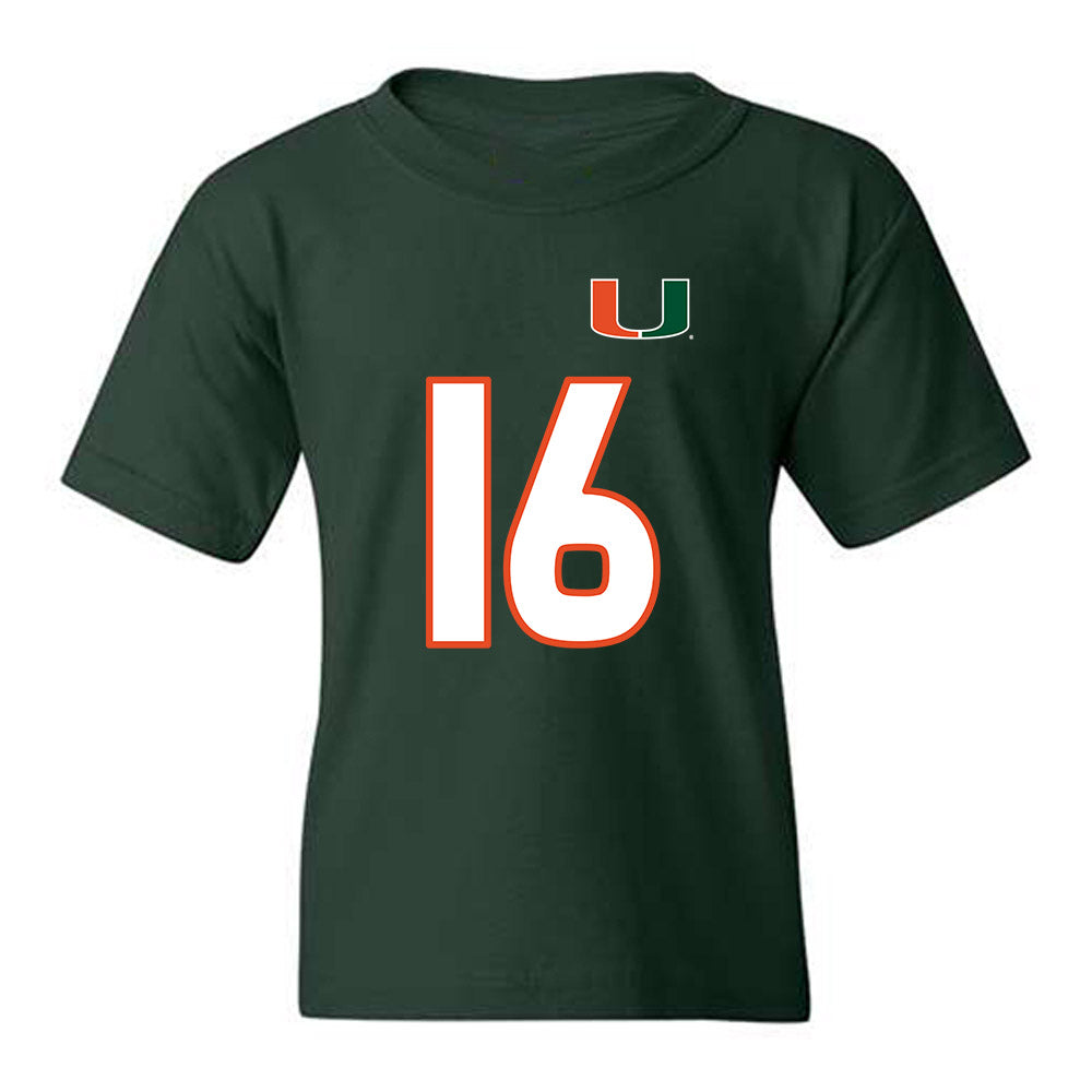 Miami - NCAA Women's Soccer : Sarah Greiner - Replica Shersey Youth T-Shirt-0