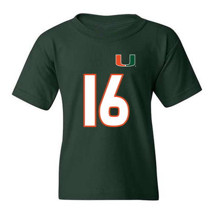 Miami - NCAA Women's Soccer : Sarah Greiner - Replica Shersey Youth T-Shirt-0