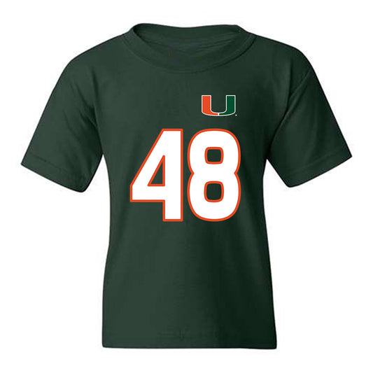 Miami - NCAA Women's Soccer : sage carey - Replica Shersey Youth T-Shirt-0