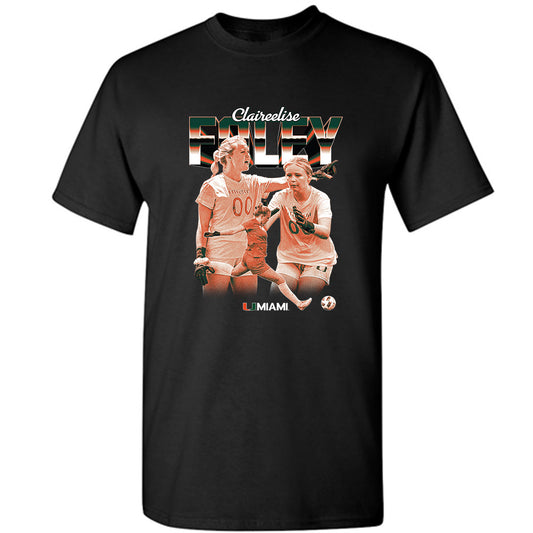 Miami - NCAA Women's Soccer : Claireese Foley - Player Collage T-Shirt