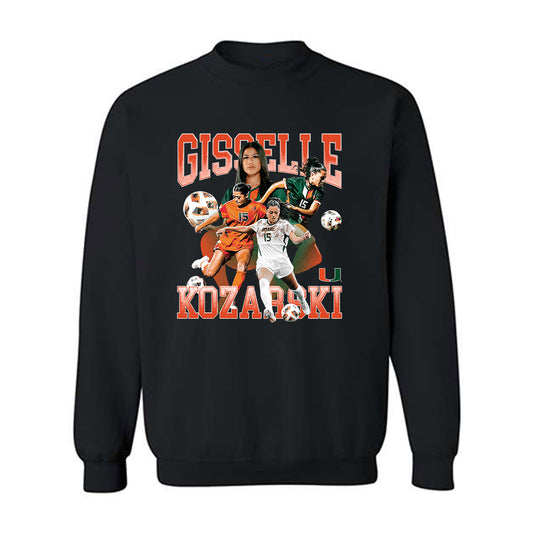 Miami - NCAA Women's Soccer : Gisselle Kozarski - Player Collage Crewneck Sweatshirt