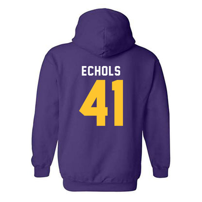 LSU - NCAA Football : Justin Echols - Classic Shersey Hooded Sweatshirt-1