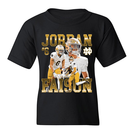 Notre Dame - NCAA Football : Jordan Faison - Youth T-Shirt-0