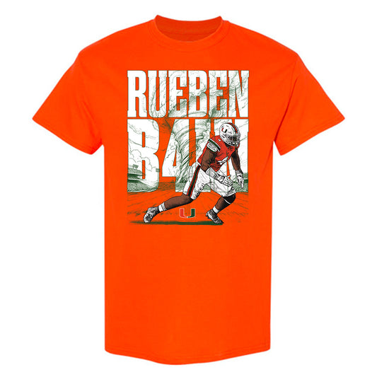 Miami - NCAA Football : Rueben Bain Jr. - Caricature T-Shirt-0