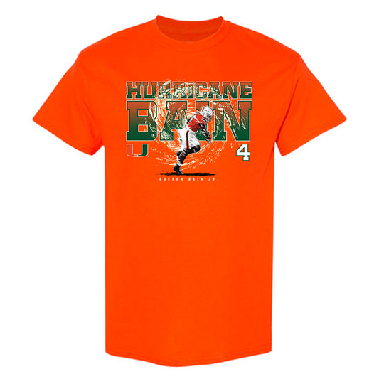 Miami - NCAA Football : Rueben Bain Jr. - Caricature T-Shirt-0