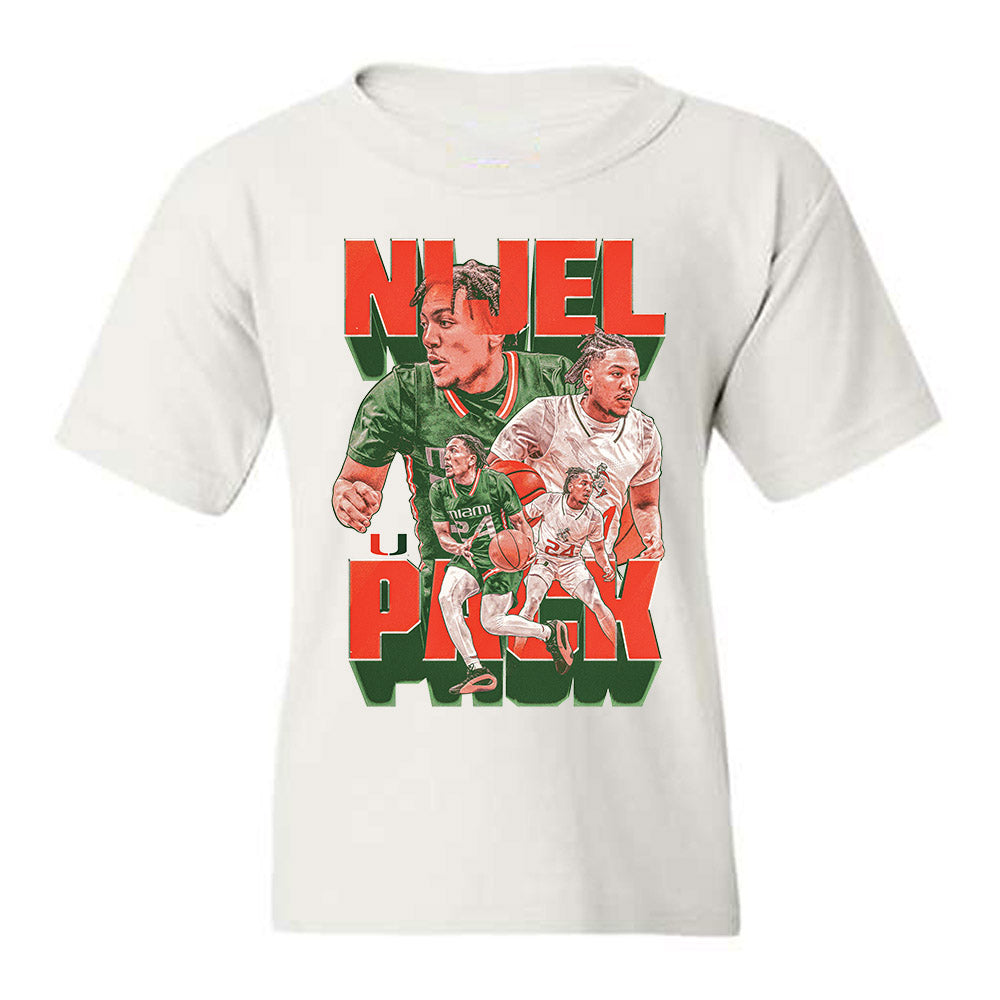 Miami - NCAA Men's Basketball : Nijel Pack - Youth T-Shirt-0