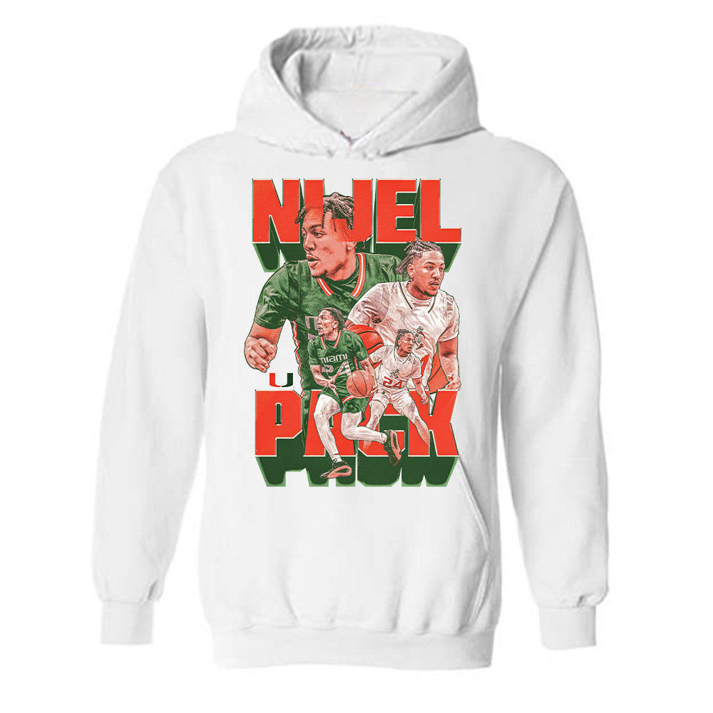 Miami - NCAA Men's Basketball : Nijel Pack - Hooded Sweatshirt-0