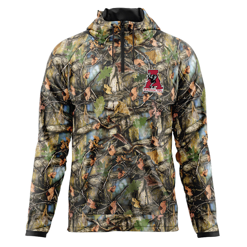 Alabama - : - Camo Quarter Zip Windbreaker-0