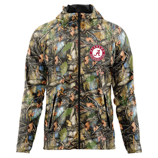 Alabama - All NCAA Sports : - Camo Full Zip Windbreaker-0