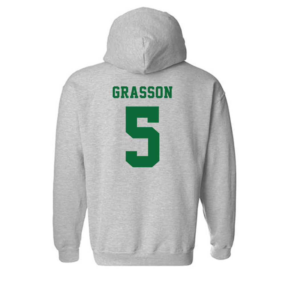 EMich - NCAA Women's Volleyball : Ella Grasson - Classic Shersey Hooded Sweatshirt-1