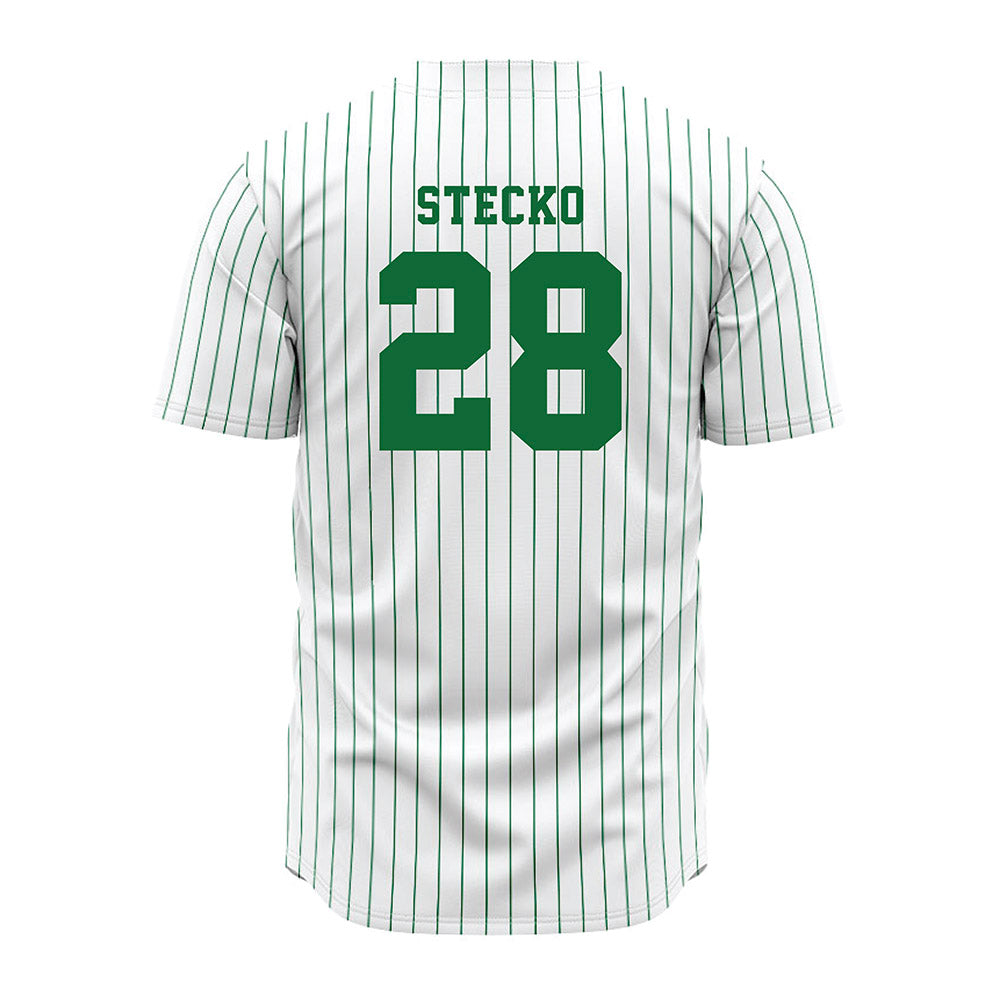 EMich - NCAA Baseball : Ty Stecko - White Jersey-1
