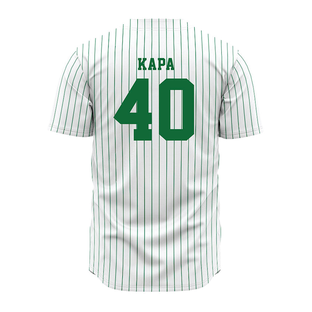 EMich - NCAA Baseball : Tyler Kapa - White Jersey-1