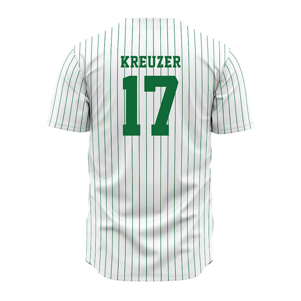 EMich - NCAA Baseball : Niko Kreuzer - White Jersey-1