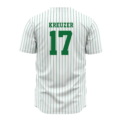 EMich - NCAA Baseball : Niko Kreuzer - White Jersey-1
