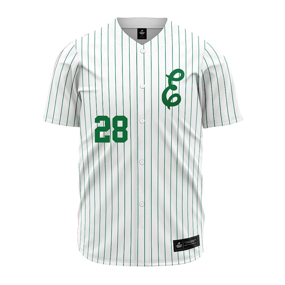 EMich - NCAA Baseball : Ty Stecko - White Jersey-0