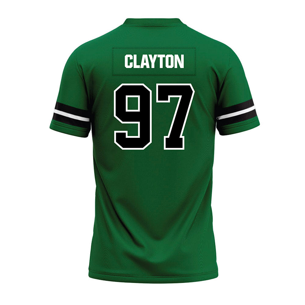EMich - NCAA Football : Duke Clayton - Green Premium Football Jersey-1