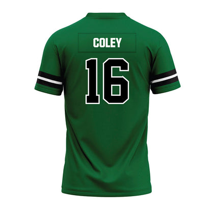 EMich - NCAA Football : Caleb Coley - Green Premium Football Jersey-1