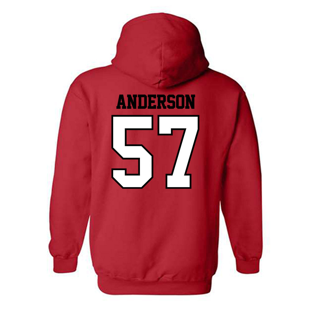 Valdosta State - NCAA Football : Wyatt Anderson - Classic Shersey Hooded Sweatshirt-1