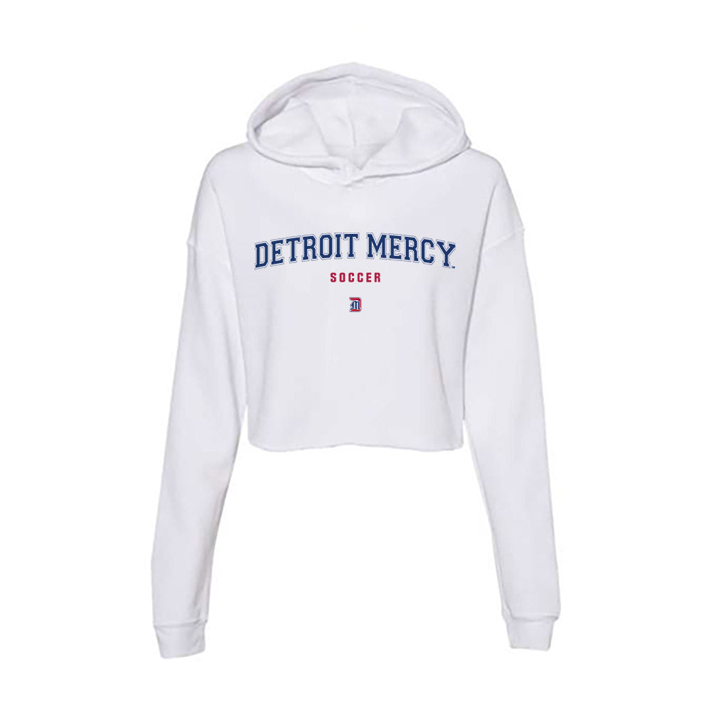 Detroit Mercy - NCAA Men's Soccer : Tom Nkassa - Women's Crop Fleece Hoodie-0