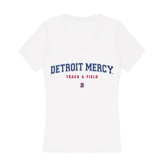 Detroit Mercy - NCAA Men's Track & Field : John Almeda - Women's V-Neck T-Shirt-0