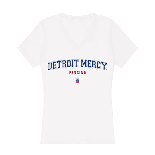 Detroit Mercy - NCAA Women's Fencing : Riya Panicker - Women's V-Neck T-Shirt-0