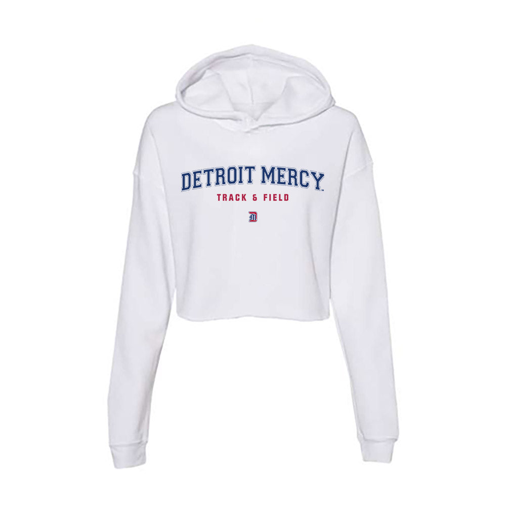 Detroit Mercy - NCAA Women's Track & Field : Mia Seaton - Women's Crop Fleece Hoodie-0