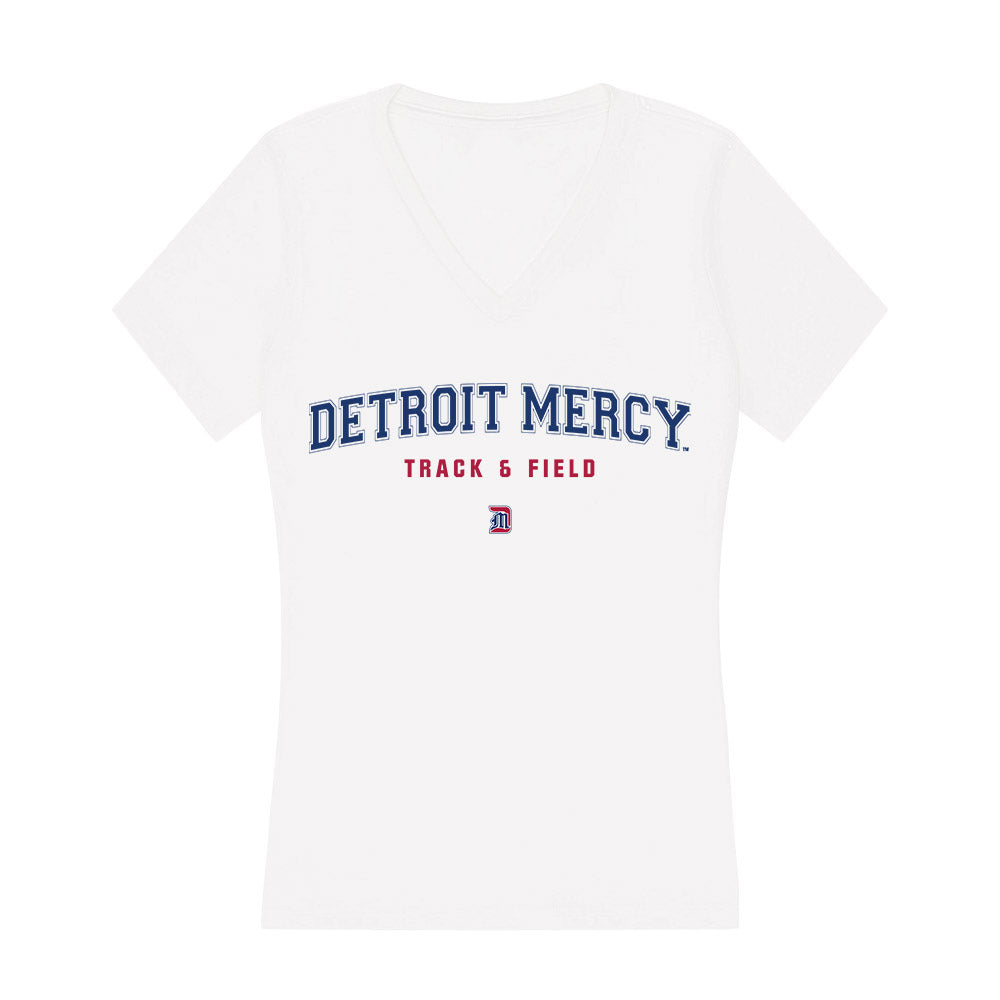 Detroit Mercy - NCAA Women's Track & Field : Mia Seaton - Women's V-Neck T-Shirt-0