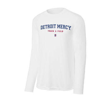 Detroit Mercy - NCAA Women's Track & Field : Mia Seaton - Activewear Long Sleeve T-Shirt-0