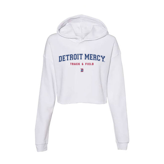Detroit Mercy - NCAA Men's Track & Field : John Almeda - Women's Crop Fleece Hoodie-0