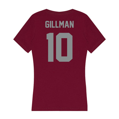 Montana - NCAA Football : Eli Gillman - Women's V-Neck T-Shirt-1