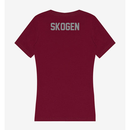 Montana - NCAA Women's Track & Field : Reghan Skogen - Women's V-Neck T-Shirt-1