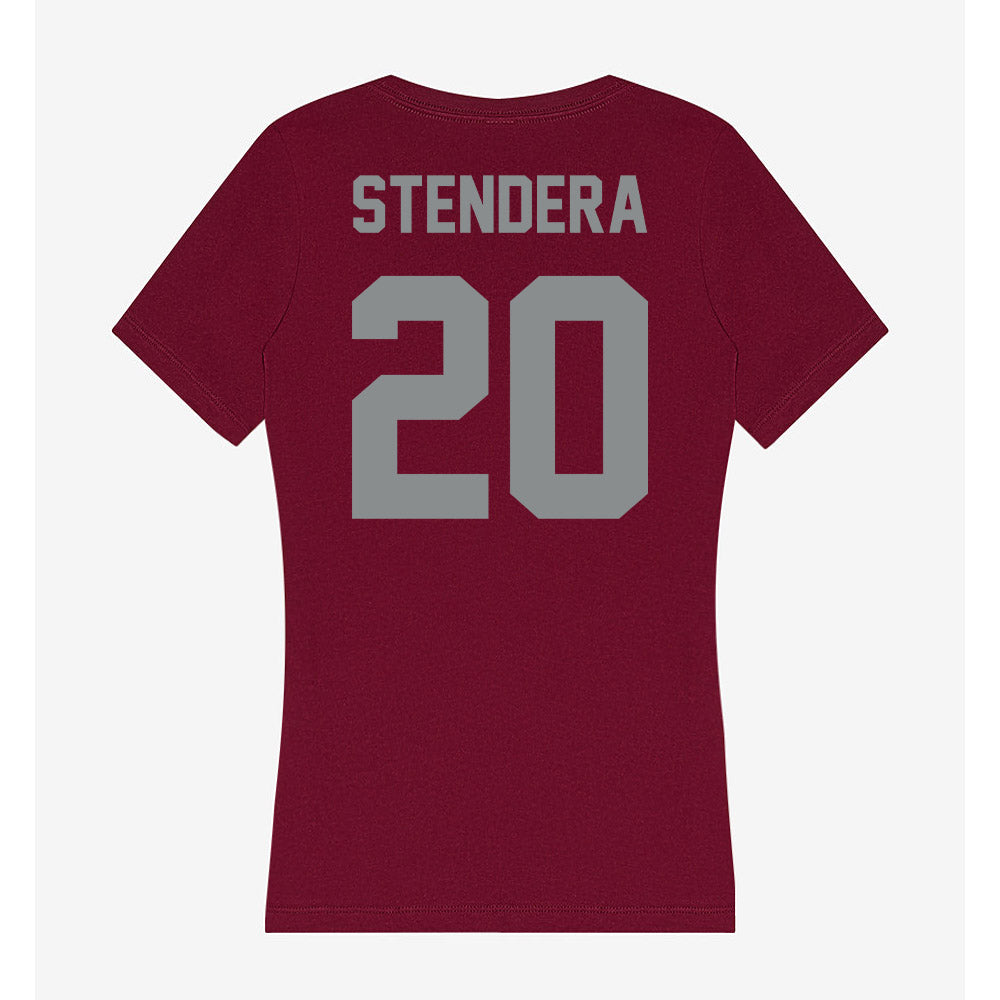Montana - NCAA Women's Soccer : Addison Stendera - Women's V-Neck T-Shirt-1
