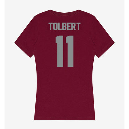 Montana - NCAA Football : Elijawah Tolbert - Women's V-Neck T-Shirt-1