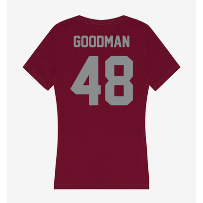 Montana - NCAA Football : Styles Goodman - Women's V-Neck T-Shirt-1
