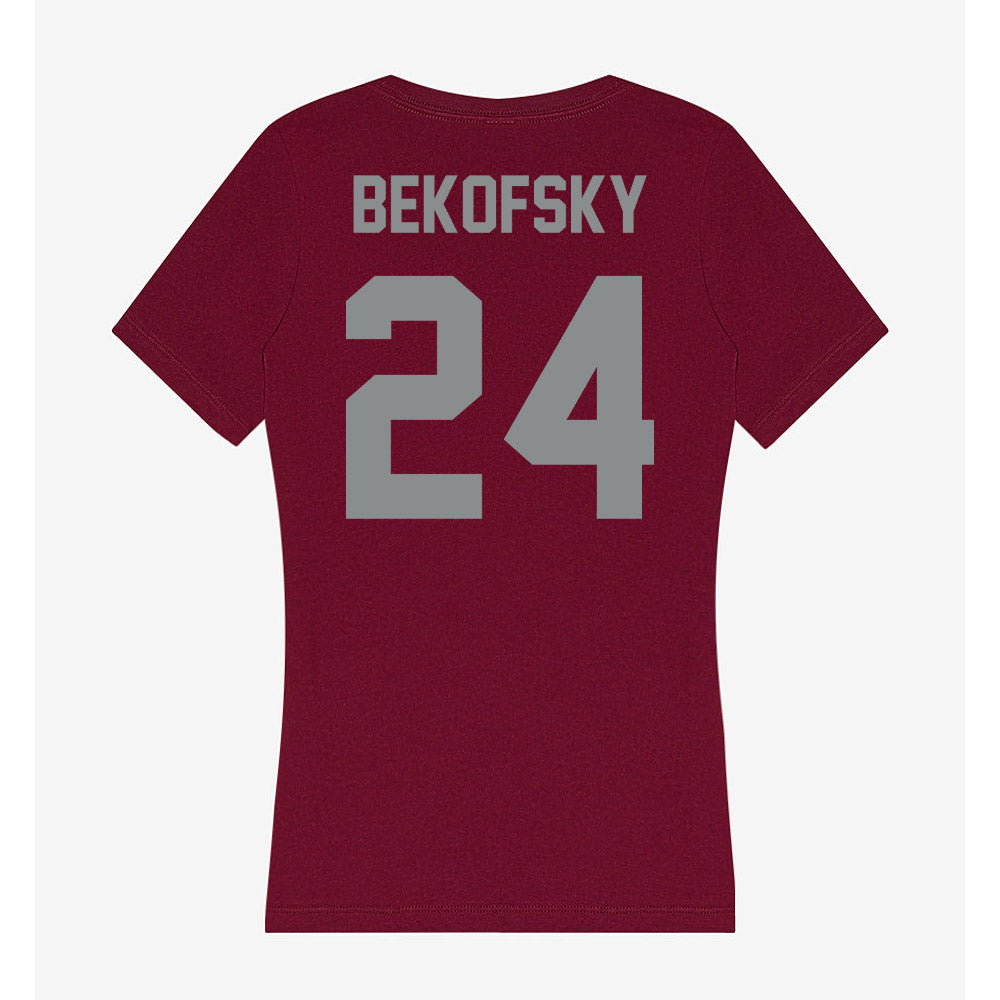 Montana - NCAA Softball : Mackenzie Bekofsky - Women's V-Neck T-Shirt-1