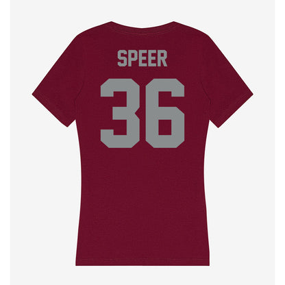 Montana - NCAA Football : Garrett Speer - Women's V-Neck T-Shirt-1