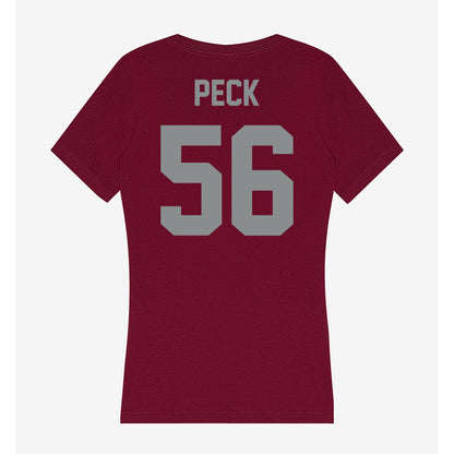 Montana - NCAA Football : Hunter Peck - Women's V-Neck T-Shirt-1