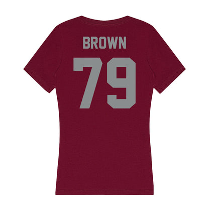 Montana - NCAA Football : Liam Brown - Women's V-Neck T-Shirt-1