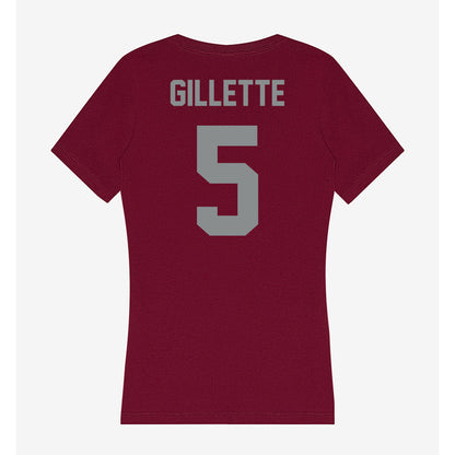 Montana - NCAA Women's Basketball : Kennedy Gillette - Women's V-Neck T-Shirt-1
