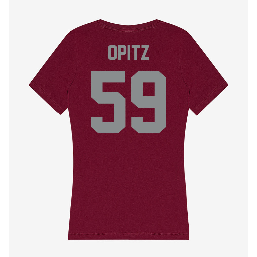 Montana - NCAA Football : Hayden Opitz - Women's V-Neck T-Shirt-1