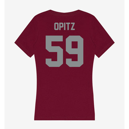 Montana - NCAA Football : Hayden Opitz - Women's V-Neck T-Shirt-1
