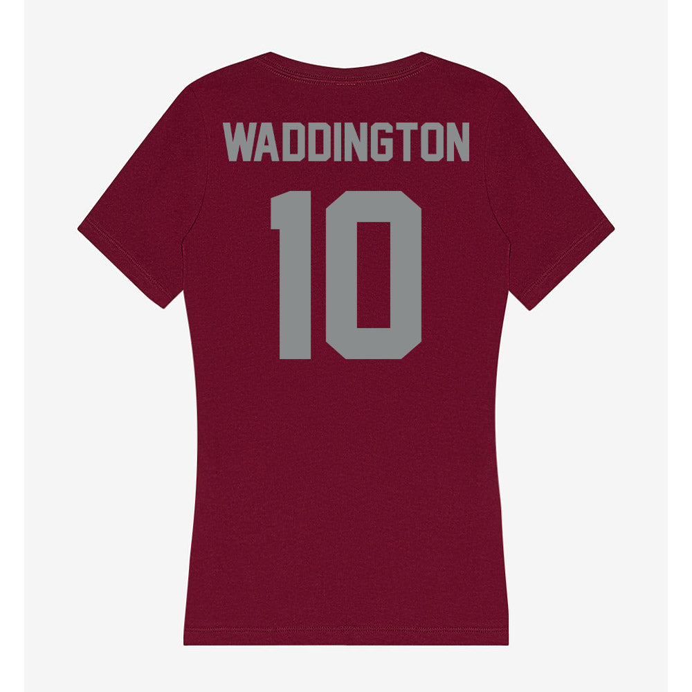 Montana - NCAA Women's Basketball : Avery Waddington - Women's V-Neck T-Shirt-1