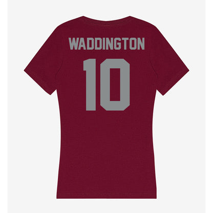 Montana - NCAA Women's Basketball : Avery Waddington - Women's V-Neck T-Shirt-1