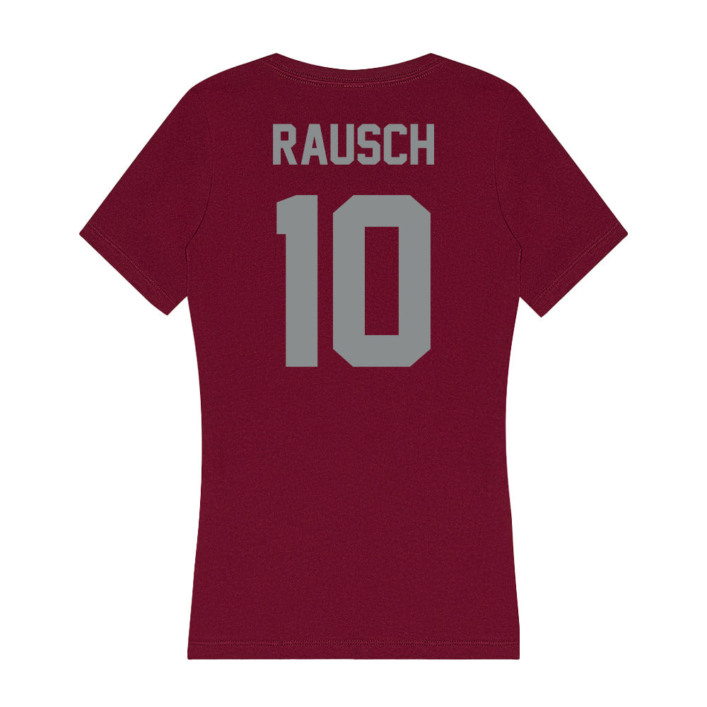 Montana - NCAA Football : TJ Rausch - Women's V-Neck T-Shirt-1