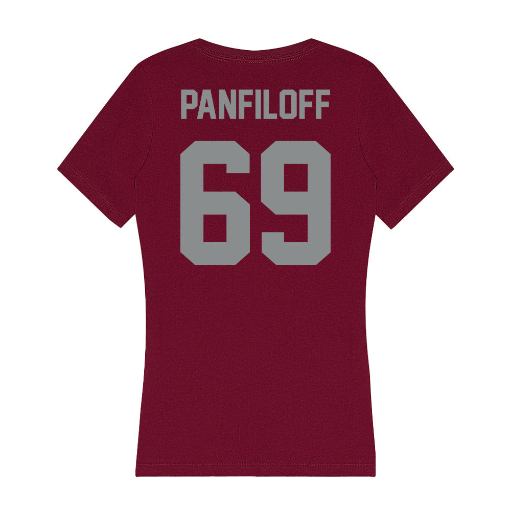 Montana - NCAA Football : Cannon Panfiloff - Women's V-Neck T-Shirt-1