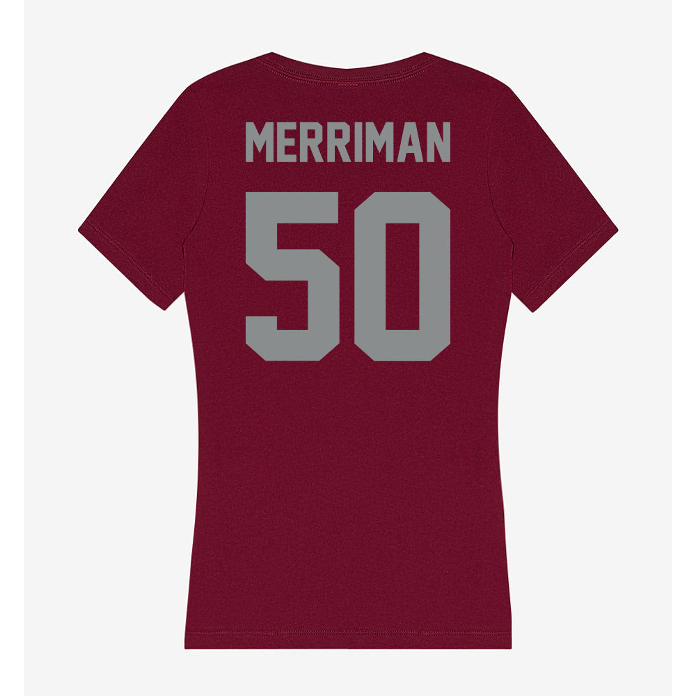 Montana - NCAA Football : Samuel Merriman - Women's V-Neck T-Shirt-1
