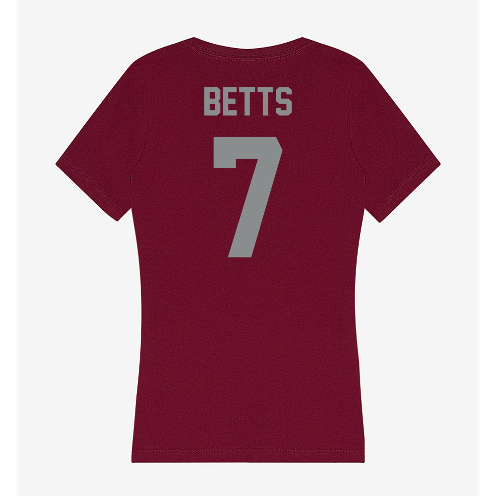 Montana - NCAA Men's Basketball : Kadyn Betts - Women's V-Neck T-Shirt-1