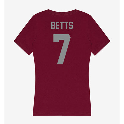 Montana - NCAA Men's Basketball : Kadyn Betts - Women's V-Neck T-Shirt-1